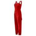 thumbnail image 4 of Innerwin Combinaisons Sans Manches Femmes Pantalons Longs Été avec Poches Couleur Unie Combinaison Rouge 3TG, 4 of 8