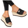 thumbnail image 4 of LSLJS Sandales Compensées Décontractées de Mode pour Femmes Dames Chaussures Pantoufles d'Extérieur, Pantoufles pour Femmes, 4 of 9