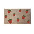thumbnail image 1 of Natural Coir Door Mat Outside Door Mats for Front Door Absorbent Rugs Entryway Low Maintenance Welcome Mat Welcome Mats for Front Door Outdoor Entry Welcome, 16x24 Inch Strawberries, 1 of 4