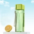 thumbnail image 1 of HCBY Modern Square Water Bottle | Ins & Gym Infuser with Tea Filter | BPA-Free Portable Jug for Work & Outdoor - 500ml (Green,20.3"x5.5"), 1 of 7