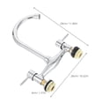 thumbnail image 2 of Greenadscape kitchen faucet with two handles Dual Handle Sink Faucet Silver Copper 1 Set, 2 of 8