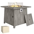 thumbnail image 1 of Outsunny 28" Square Propane Fire Pit Table with Waterproof Cover 40,000 BTU, 1 of 10