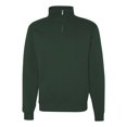 thumbnail image 1 of Jerzees Mens NuBlend Quarter Zip Cadet Collar Sweatshirt, M, Forest Green, 1 of 3