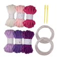thumbnail image 2 of HILABEE 6 Pieces Knitted Yarn Handcrafting 5M Colorful Cushion Home Decor Craft Yarn A, 2 of 9