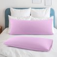 thumbnail image 2 of PiccoCasa 2Pcs Body Pillowcases Microfiber Pillow Covers, Queen Violet, 2 of 9