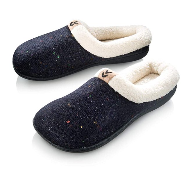 roxoni Pantoufle Matelassée à Paillettes Grande/8.5-9 BM US, Marine