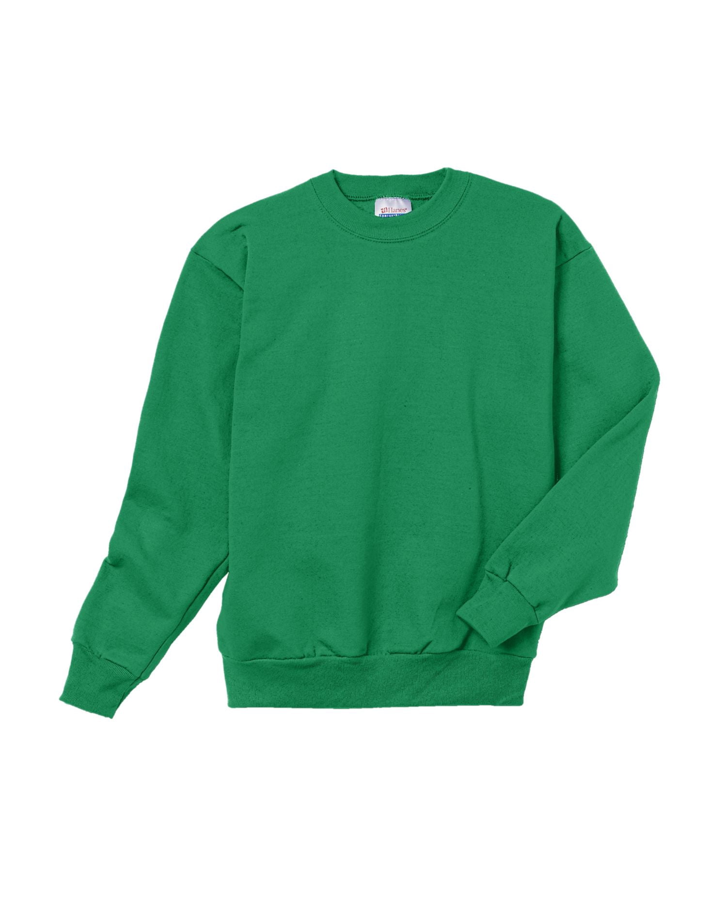 Hanes ComfortBlend EcoSmart Boy`s Crewneck Sweatshirt, M, Kelly Green