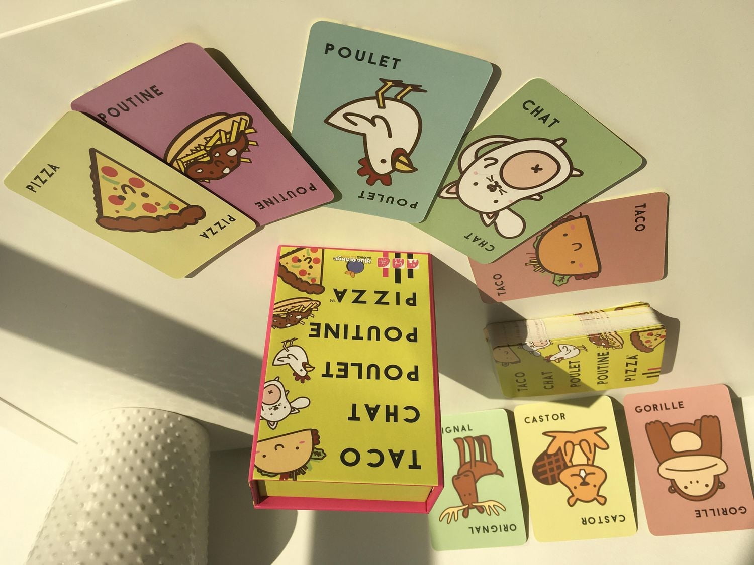 Jeu de cartes Taco Cat Goat Cheese Pizza, jeu de cartes amusant de Blue Orange ! Âges 8+, 10 à 15 minutes par partie, 2 à 8 joueurs.