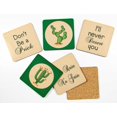 thumbnail image 2 of Inkdotpot Set of 6 Drink Coasters Easy Clean 4-inch SquareCoastersCork Base-Reusable- Quotes, 2 of 8