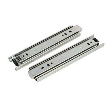 Unique Bargains 8'' Length 3-Section Ball Bearing Full Extension Drawer Slides Silver Tone 2pcs