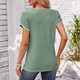 thumbnail image 4 of Timegard Hauts d'Été pour Femmes, Oeillets, Col Rond, Blouse à Manches Courtes Pétale, Chic Décontracté, Hauts Amples, 4 of 7