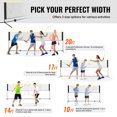 thumbnail image 3 of KFFKFF Ensemble de Filet Multisport, Hauteur Réglable pour Badminton, Volleyball, Largeur de 14 Pi, Conception Pliable et Portable avec Poteaux, Base et Sac de Voyage, Idéal pour le Jeu Extérieur et Intérieur des Enfants, 3 of 8