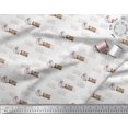 thumbnail image 2 of Soimoi Brown Poly Georgette Fabric Be Smart Dont Start Text Printed Fabric 1 Yard 42 Inch Wide, 2 of 2