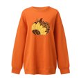 thumbnail image 2 of Nouveaux Hauts pour Femmes 2023 Mode Imprimé Col Rond Chandail à Enfiler Hauts Manches Longues Blouse Confortable Chandail Coupe Décontractée Chandail Surdimensionné pour Femmes, 2 of 4