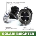 thumbnail image 3 of Bell + Howell Disk Lights Bronze - Heavy Duty Outdoor Solar Pathway Lights, 4 LED, Waterproof, Auto On/Off, 4 Pack, 3 of 11