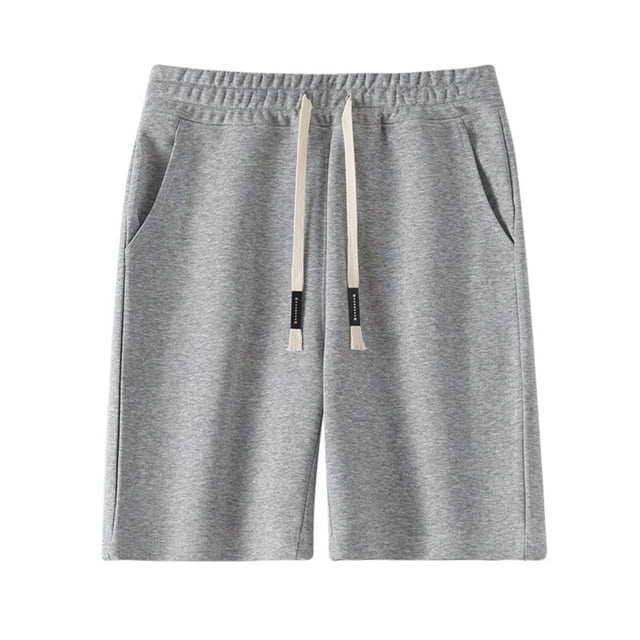 Sentmoon Mens Swim Trunks Elastic Waist Loose 2025 Summer Workout Shorts Drawstring Solid Color Breathable Pajama Shorts with Pockets Athleisure for Sports Running Gray XXXXL