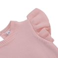 thumbnail image 4 of Newborn Infant Baby Girl Jumpsuit Solid Color Ruffle Sleeveless Knit Drawstring Romper Clothes Purple 12-18 Months, 4 of 7