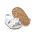 thumbnail image 3 of Baby Toddler Girls Soft Open Toe Summer Sandals Flower Princess Flat Shoes, 3 of 6