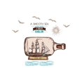thumbnail image 3 of 60x90CM Romantic Style Current Bottles Pattern stickers Current Wall Tattoo Decal Self-adhesion Living Room Wall Stickers, 3 of 6