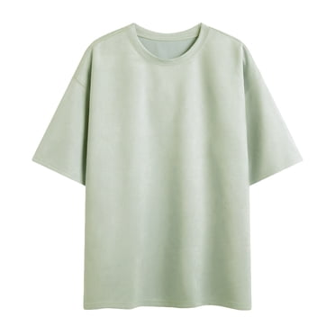 Yuzhih Men's T-Shirts Soft Loose Comfy Short Sleeve Tee Crew Neck Shirt for Casual 2025 Fashion Summer Basic Tops