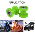 thumbnail image 4 of Unique Bargains 2 Pcs 10mm Drive Chain Pulley Chain Adjustment Tensioner Rubber Wheel Guide for Motorcycle ATVs Green, 4 of 7