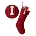 thumbnail image 1 of Bas de Noël avec Lettre Initiale 18 Pouces Bas pour Décoration de Noël - Rouge I, 1 of 9