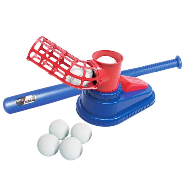 S SERENABLE Kids Baseball Pitching Machine Baseball ting Machine for Boys Girls Gifts Red