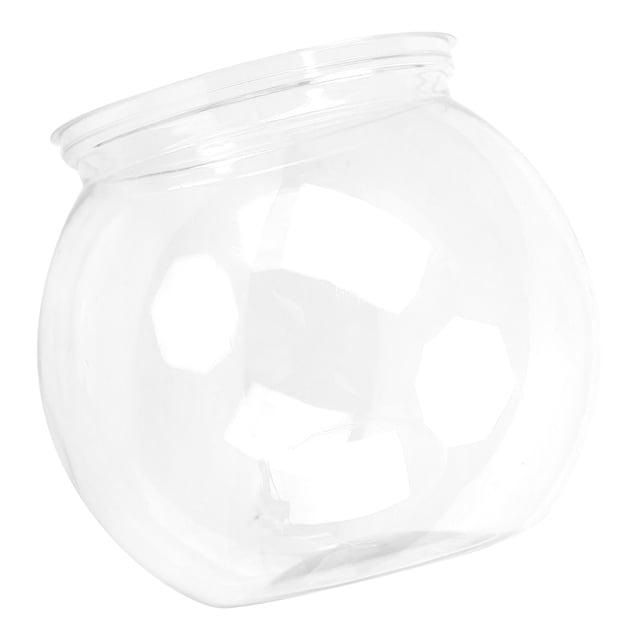 Fish Bowl, Mini Transparent Plastic Goldfish Bowl Drum For Desk Bookshelf Home Decoration
