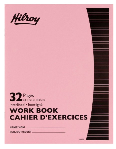 Hilroy Work Book, Interline Ruling, 32 Pages