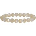 thumbnail image 1 of Angelstones Bracelet Extensible Unisexe en Perles Rondes 8 mm en Nacre Blanche Naturelle, 1 of 3