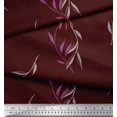 thumbnail image 3 of Soimoi Moss Georgette Fabric Leaves & Wild Flower Print Fabric by Yard 42 Inch Wide, 3 of 3