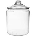 thumbnail image 1 of Bwiyojiz Home Decor Count 2pcs Clear Glass Laundry Jar Storage 2L Container with Lid Large 2pc, Home Gifts, White, 1 of 4