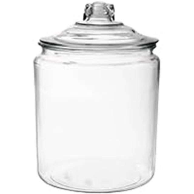 Bwiyojiz Home Decor Count 2pcs Clear Glass Laundry Jar Storage 2L Container with Lid Large 2pc, Home Gifts, White