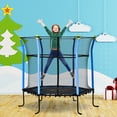 thumbnail image 2 of Soozier Trampoline pour Enfants de 64 Pouces avec Filet de Protection pour Intérieur/extérieur, Bleu, 2 of 9