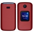 thumbnail image 3 of Étui pour Téléphone Alcatel Go Flip 4 / TCL Flip Pro, Étui Protecteur Rigide Mince Nakedcellphone avec Texture à Grille - Rouge, 3 of 7