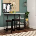 thumbnail image 1 of Novogratz Nora 3-Piece Pub Set with Faux Terrazzo Top, Black, 1 of 5