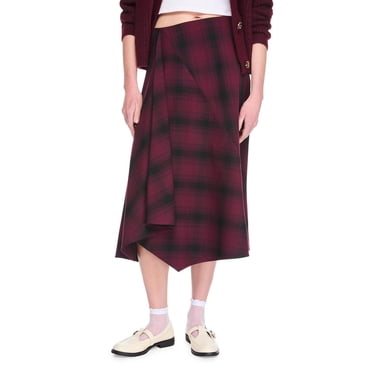 George Women's Plaid Midi Skirt