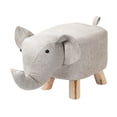 thumbnail image 3 of GROWTH TANK Animal Footstool Ottoman Stool, Cartoon Bench, Portable Cute Shoes Changing Foot White, 3 of 9