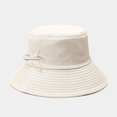 thumbnail image 2 of LinYooLi Large Bucket Hat Women Big-Brimmed Fisherman Hat Unisex Pure Color Basin Caps with Adjustable Chin Strap Pin Decorate, 2 of 8