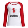 thumbnail image 3 of T-shirt de Noël pour Femmes T-Shirt de Printemps Patchwork de Noël Imprimé Manches Longues Col Rond T-Shirt Décontracté, 3 of 7