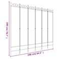 thumbnail image 4 of vidaXL 6-Panel Room Divider White 240x200 cm Fabric, 4 of 5
