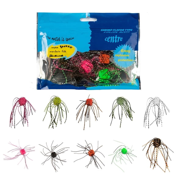 Classification de Produits Pêche et Attractifs 10 Pcs Kit de dés en U Souple avec Coulage Lent Flexible pour Poisson-Chat et Pêche en Eau Douce 10 Pcs