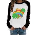 thumbnail image 2 of Chemises pour Femmes, Imprimé Saint-Patrick, Col Rond, Manches Longues, T-shirt Ample, Chemises Saint-Patrick pour Femmes, 2 of 4