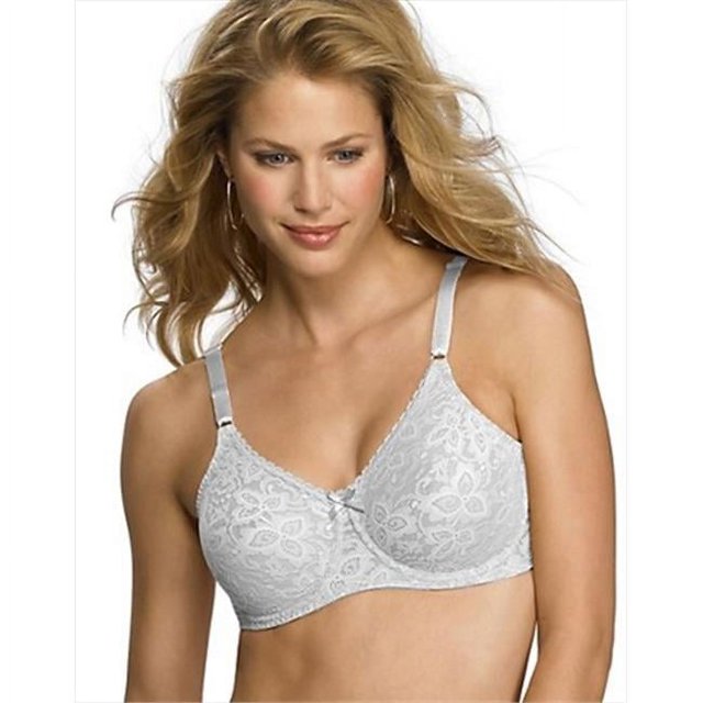 Bali 3432 Lace Smooth Seamless Underwire Bra Size 38C, White