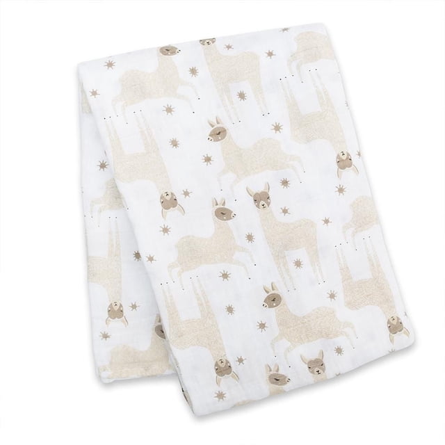 Lulujo - Baby Muslin Cotton Swaddle Blanket, Nursing/Stroller Cover