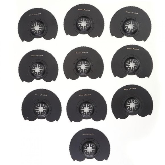 10Pcs Semicircle High Carbon Steel High Hardness Oscillating Multi Wood Grinding Tool 91mm