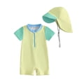thumbnail image 1 of MIASHUI Boys UPF 50+ Sun Protective Swimwear Rash Guard Suit With For Toddler Beach And Pool Summer Water Activities Yellow,0-3 Months, 1 of 3