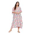 thumbnail image 2 of Caftans Longs pour Femmes Grande Taille Robe Caftan Robe de Soirée Fête Été Plage Robe d'Été Manches Kimono Longues Robes Décontractées en Ligne, 2 of 6
