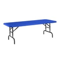 thumbnail image 3 of Pemberly Row Table Pliante Robuste en Plastique Réglable en Hauteur 30x72 Pouces Bleu, 3 of 7