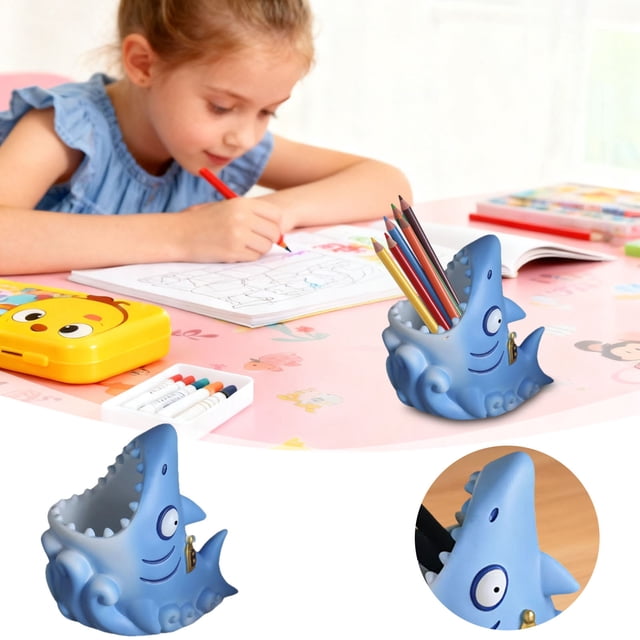 Cute Design Desktop Organizer Functional Storage Holder for Toothbrush Makeup Brushes Pens and Pencils Non Decorative Home Desk Accessory